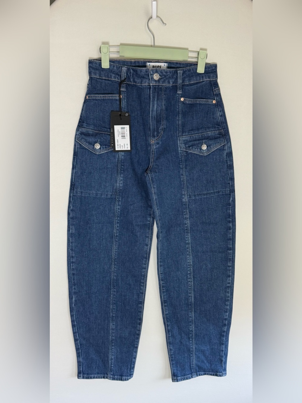 Paige “Alexis cargo” barrel jeans in Rubio • NWT • Women’s 25